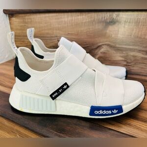 adidas women Originals NMD_R1 Strap cloud White Lucid Blue Core Black shoes 7.5